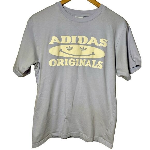 Adidas Originals Lavender Smile Short Sleeve T-shirt Unisex Small - Picture 1 of 7